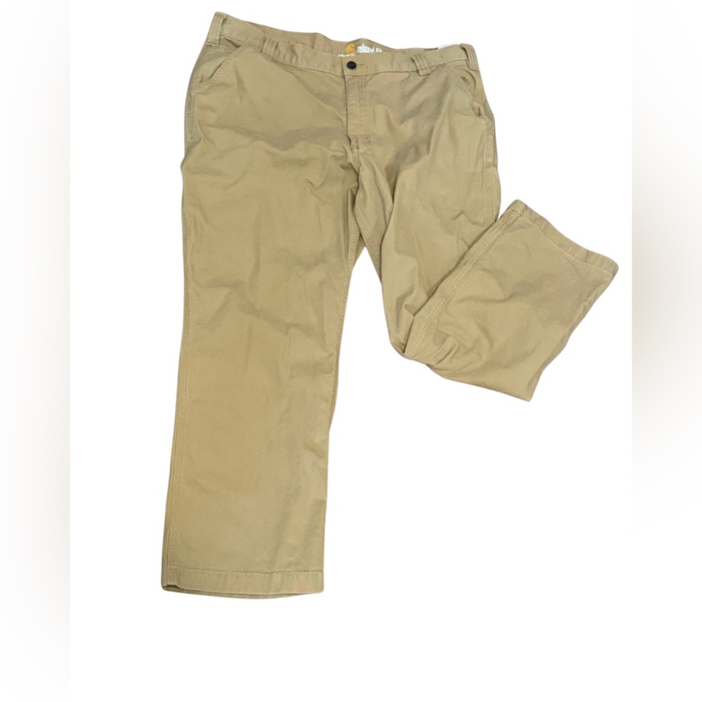 Carhartt Relaxed Fit Work Pants Khaki Mens 40x30 Stretch Canvas Utility